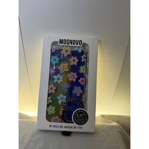 MOSNOVO iPhone 16 Pro Case Clear Floral Pattern 6.6ft Drop Protection I16-T573